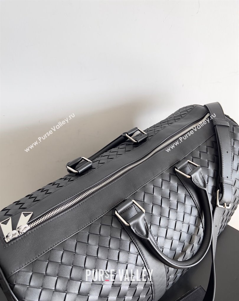 Bottega Veneta Medium Intrecciato Duffle Intrecciato leather Bag Black (misu-24040820)