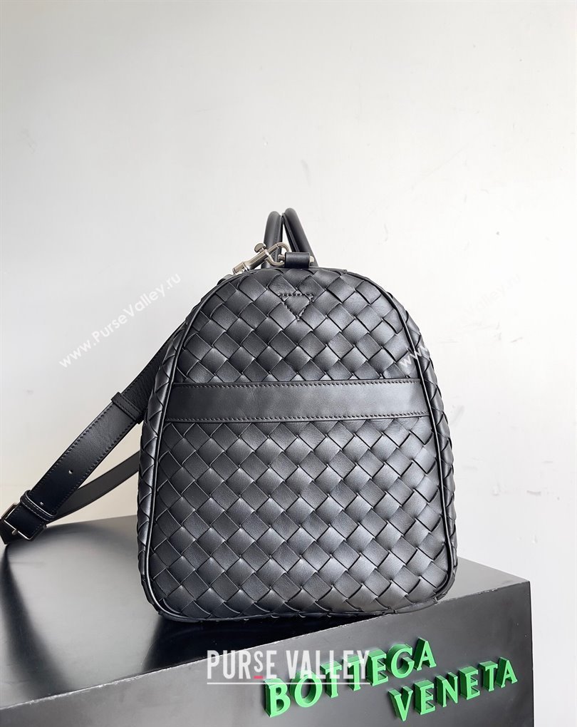 Bottega Veneta Medium Intrecciato Duffle Intrecciato leather Bag Black (misu-24040820)
