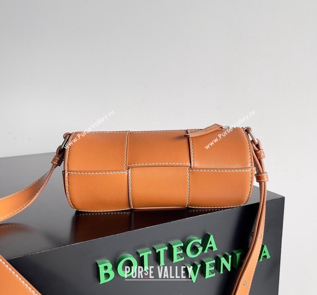 Bottega Veneta Small Canette Intreccio leather cross-body Bag Orange (misu-24040813)