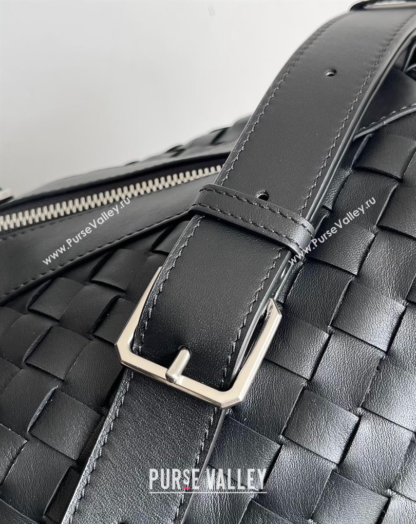 Bottega Veneta Medium Intrecciato Duffle Intrecciato leather Bag Black (misu-24040820)
