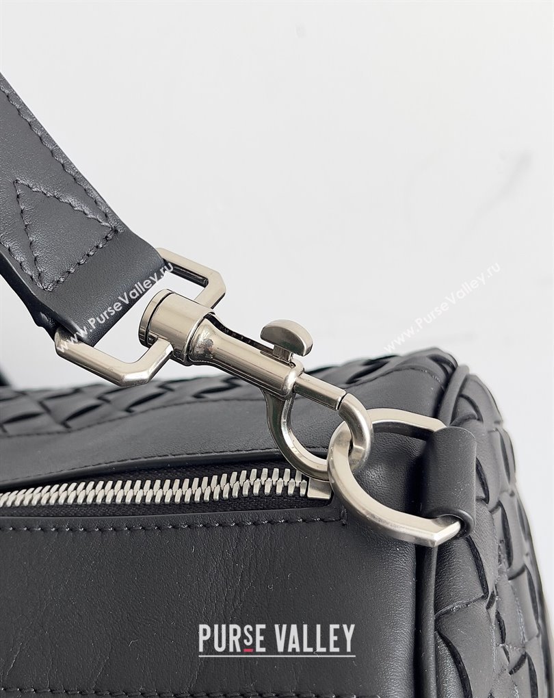 Bottega Veneta Medium Intrecciato Duffle Intrecciato leather Bag Black (misu-24040820)