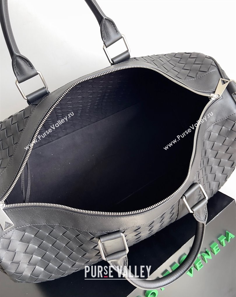 Bottega Veneta Medium Intrecciato Duffle Intrecciato leather Bag Black (misu-24040820)