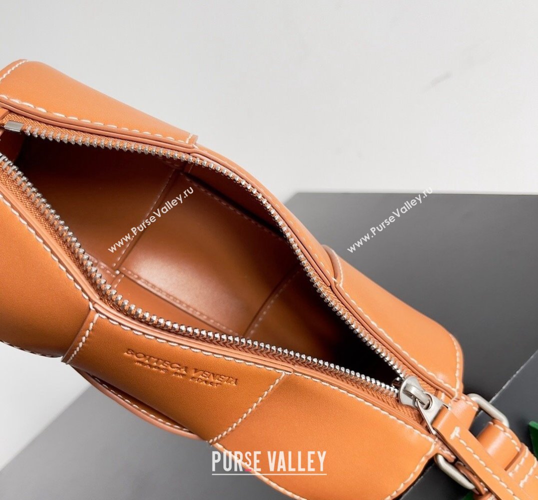 Bottega Veneta Small Canette Intreccio leather cross-body Bag Orange (misu-24040813)