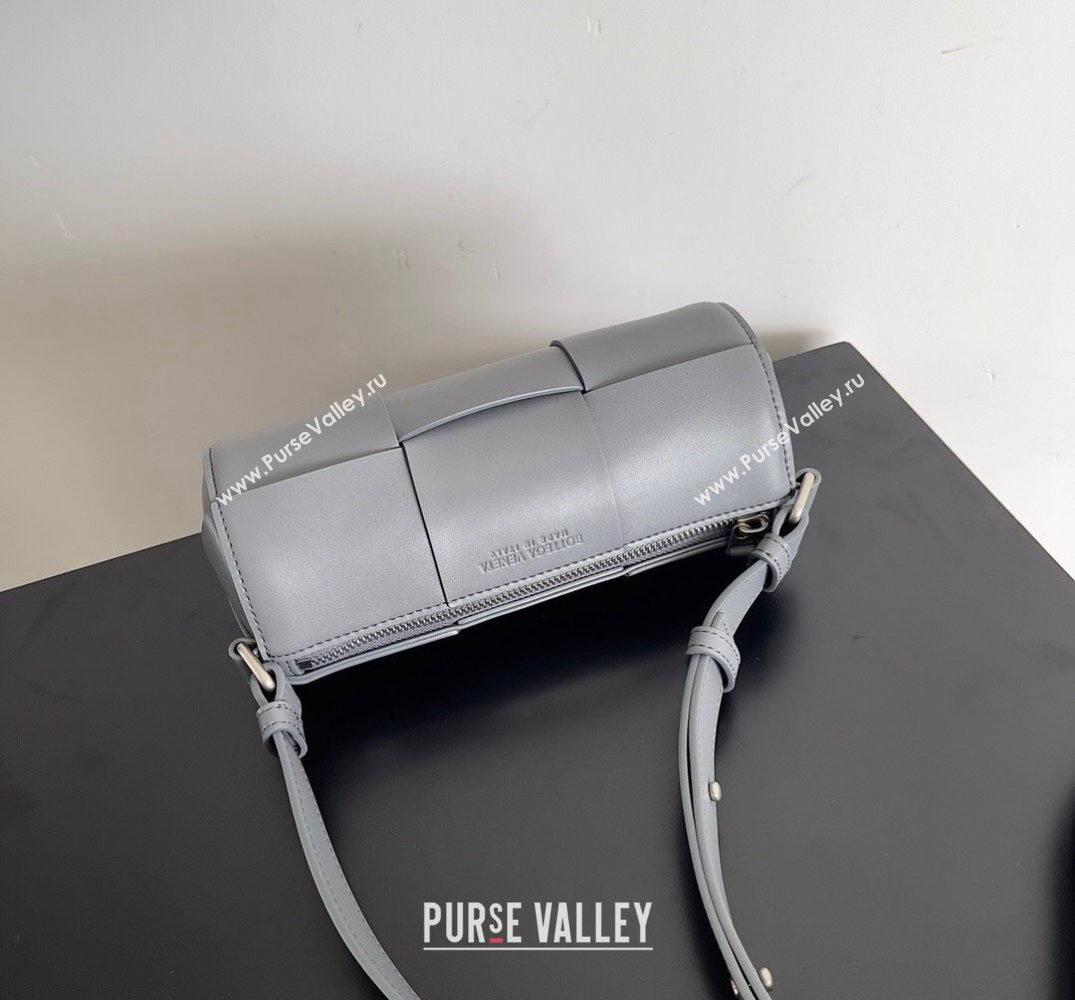 Bottega Veneta Small Canette Intreccio leather cross-body Bag Gray (misu-24040812)
