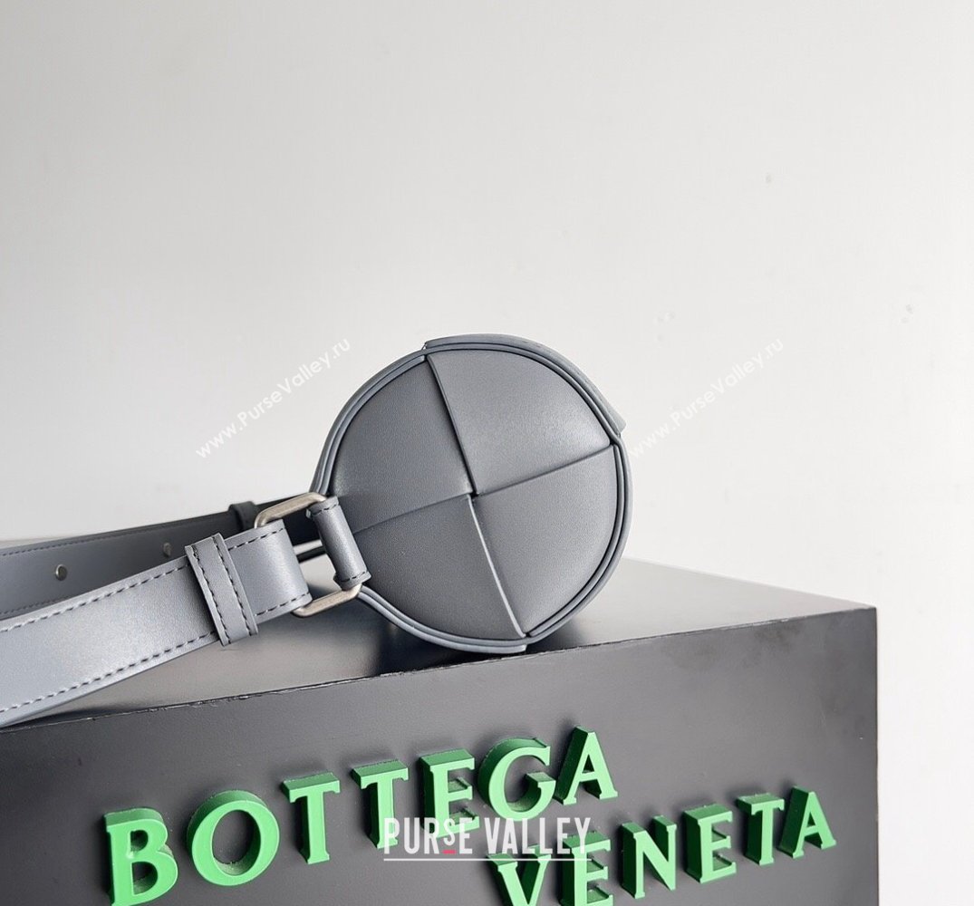 Bottega Veneta Small Canette Intreccio leather cross-body Bag Gray (misu-24040812)