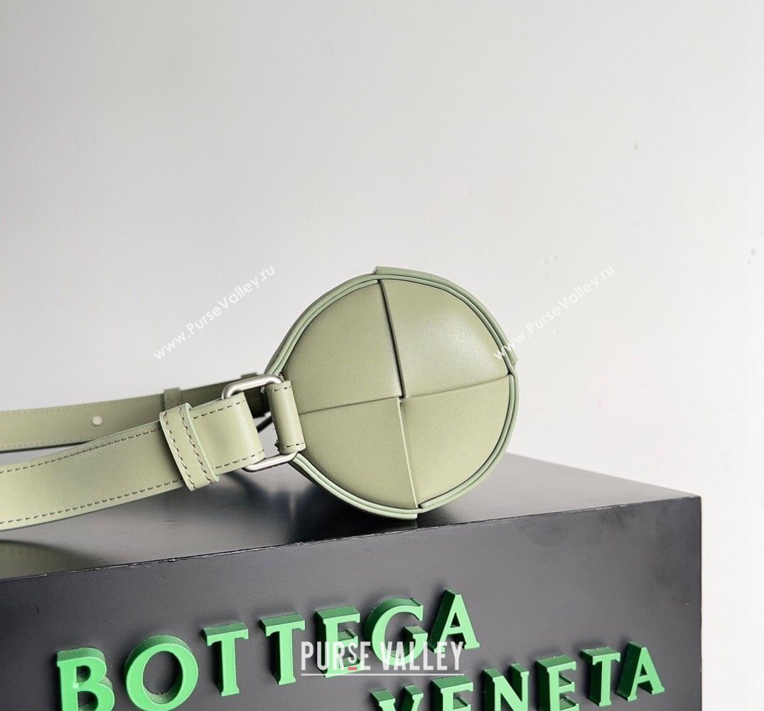 Bottega Veneta Small Canette Intreccio leather cross-body Bag Light Green (misu-24040811)