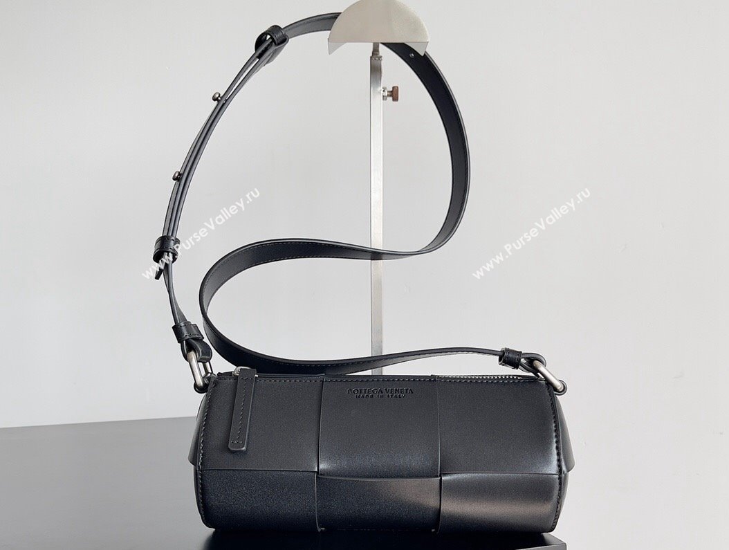 Bottega Veneta Small Canette Intreccio leather cross-body Bag Black (misu-24040809)