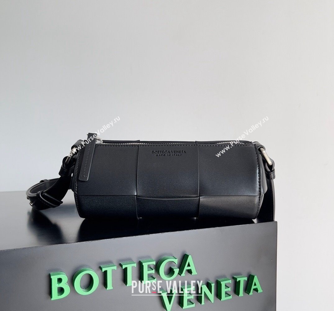 Bottega Veneta Small Canette Intreccio leather cross-body Bag Black (misu-24040809)