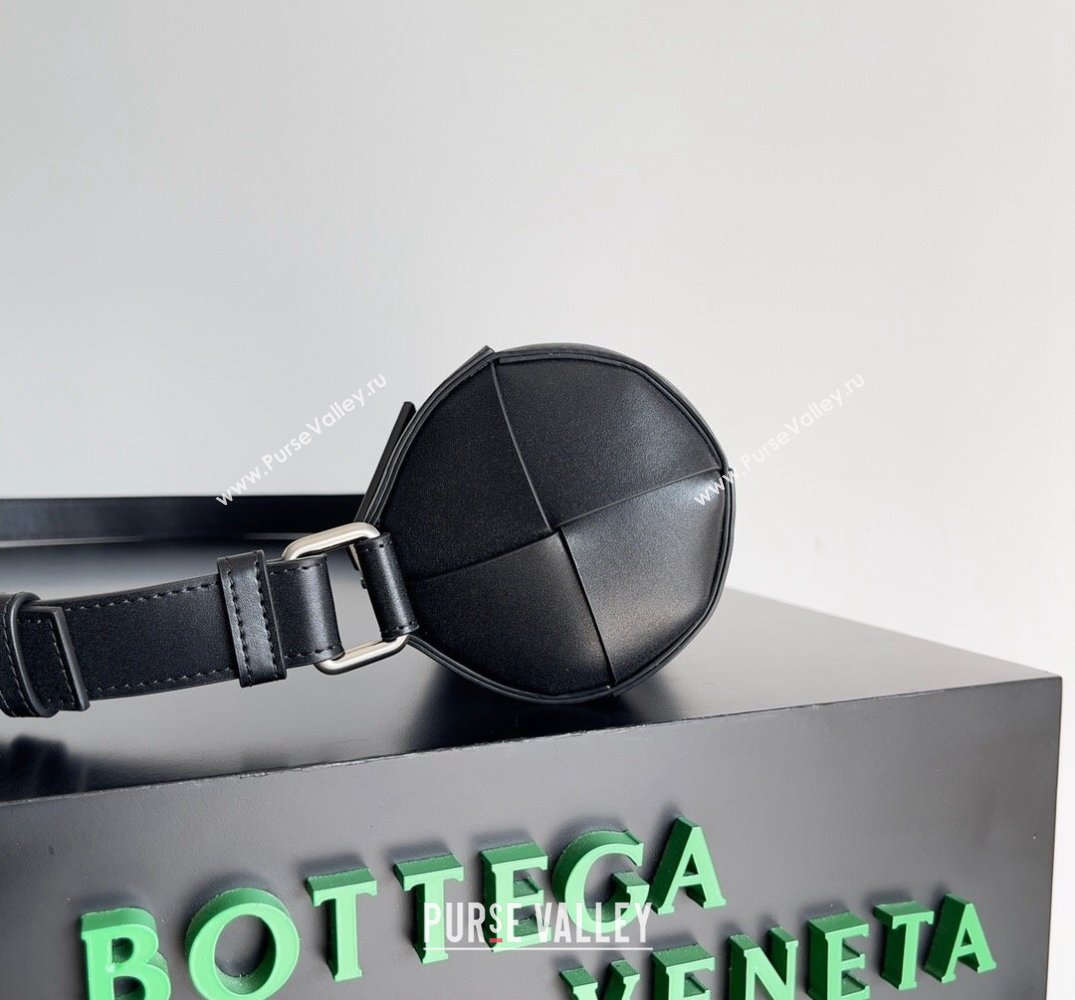 Bottega Veneta Small Canette Intreccio leather cross-body Bag Black (misu-24040809)