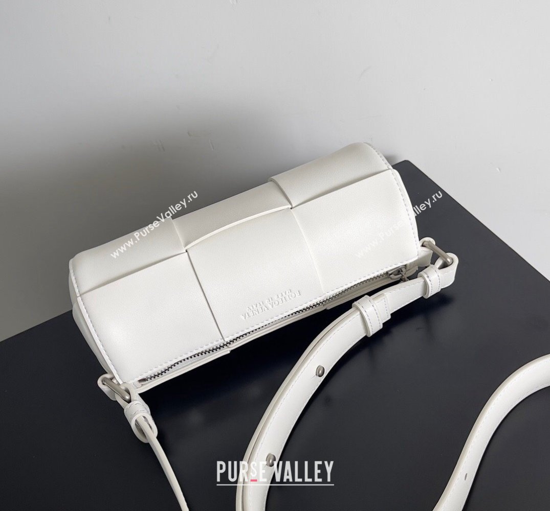 Bottega Veneta Small Canette Intreccio leather cross-body Bag White (misu-24040810)