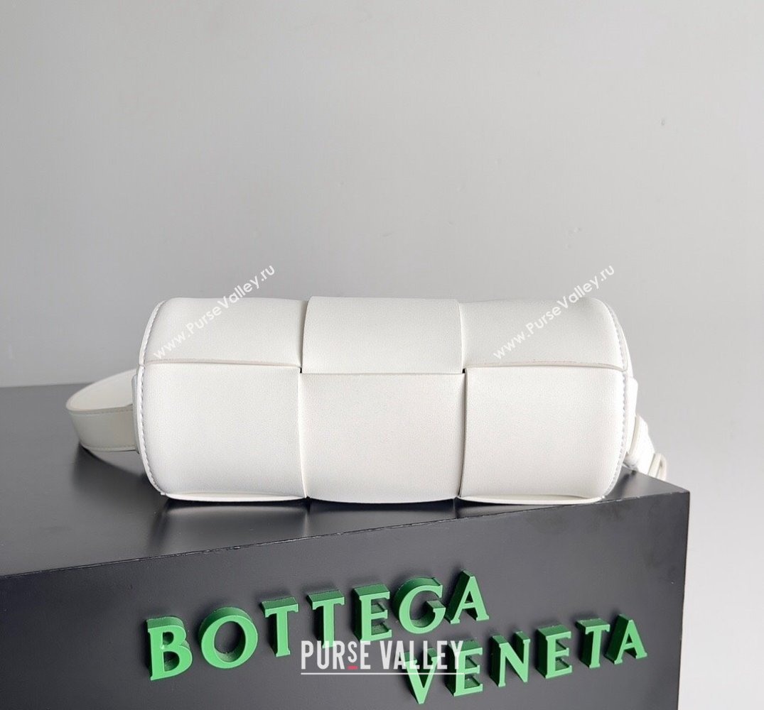 Bottega Veneta Small Canette Intreccio leather cross-body Bag White (misu-24040810)