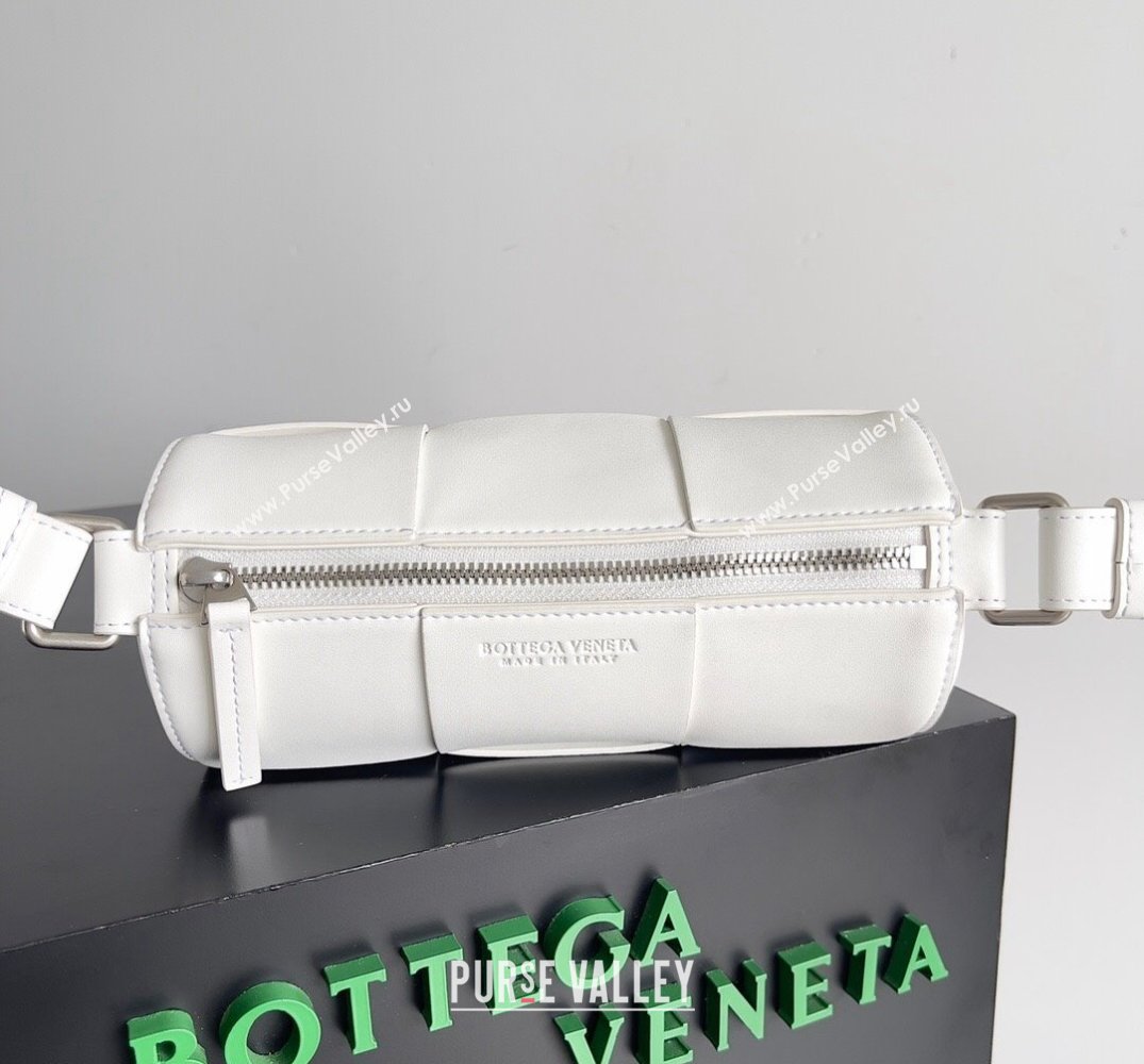 Bottega Veneta Small Canette Intreccio leather cross-body Bag White (misu-24040810)