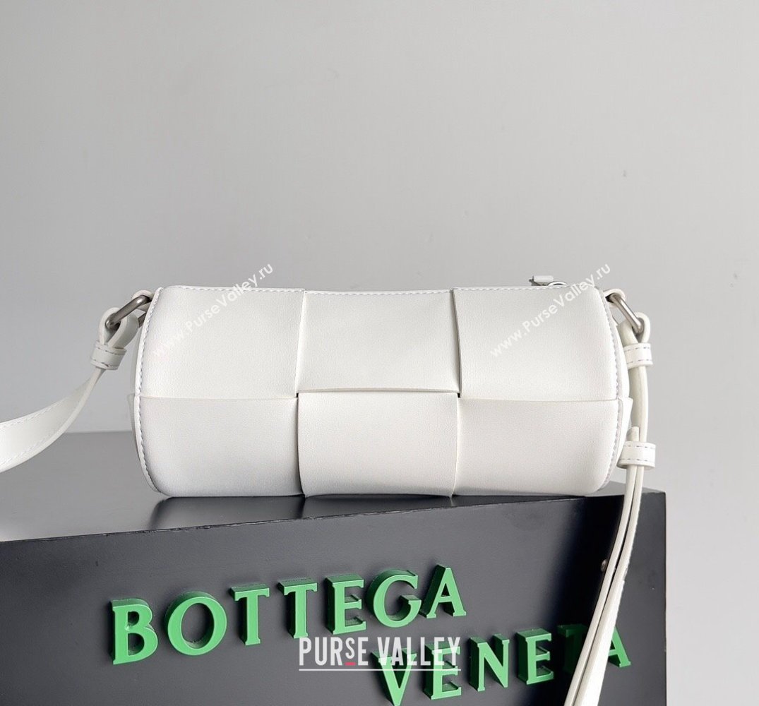 Bottega Veneta Small Canette Intreccio leather cross-body Bag White (misu-24040810)