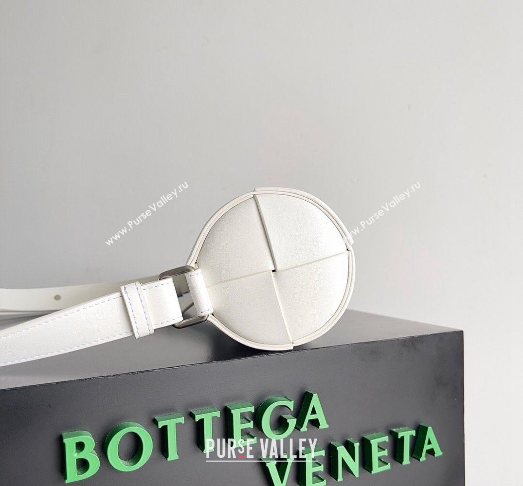 Bottega Veneta Small Canette Intreccio leather cross-body Bag White (misu-24040810)