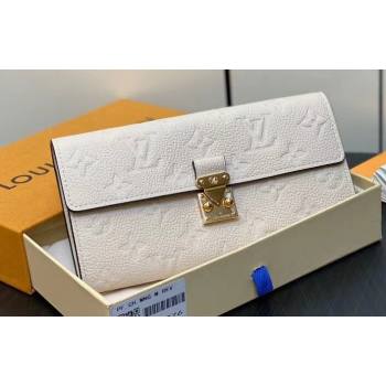 Louis Vuitton Monogram Empreinte leather Sarah Wallet M83276 Cream 2024 (kiki-24040821)