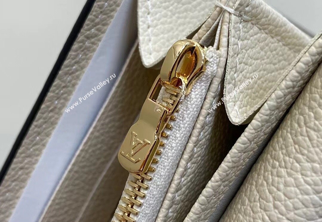 Louis Vuitton Monogram Empreinte leather Sarah Wallet M83276 Cream 2024 (kiki-24040821)