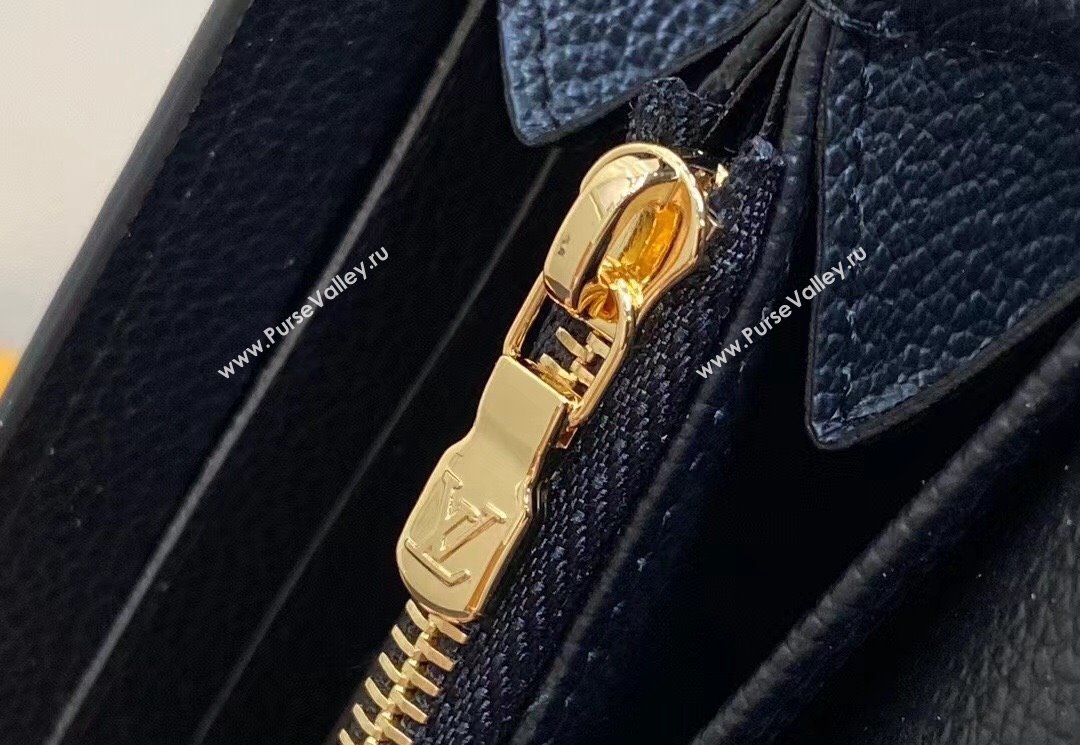 Louis Vuitton Monogram Empreinte leather Sarah Wallet M82638 Black 2024 (kiki-24040820)