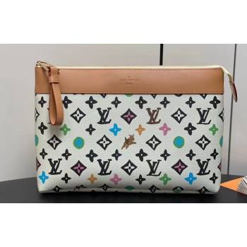 Louis Vuitton Monogram Craggy Canvas Pochette Voyage Souple Bag M83568 Vanilla 2024 (kiki-24040806)