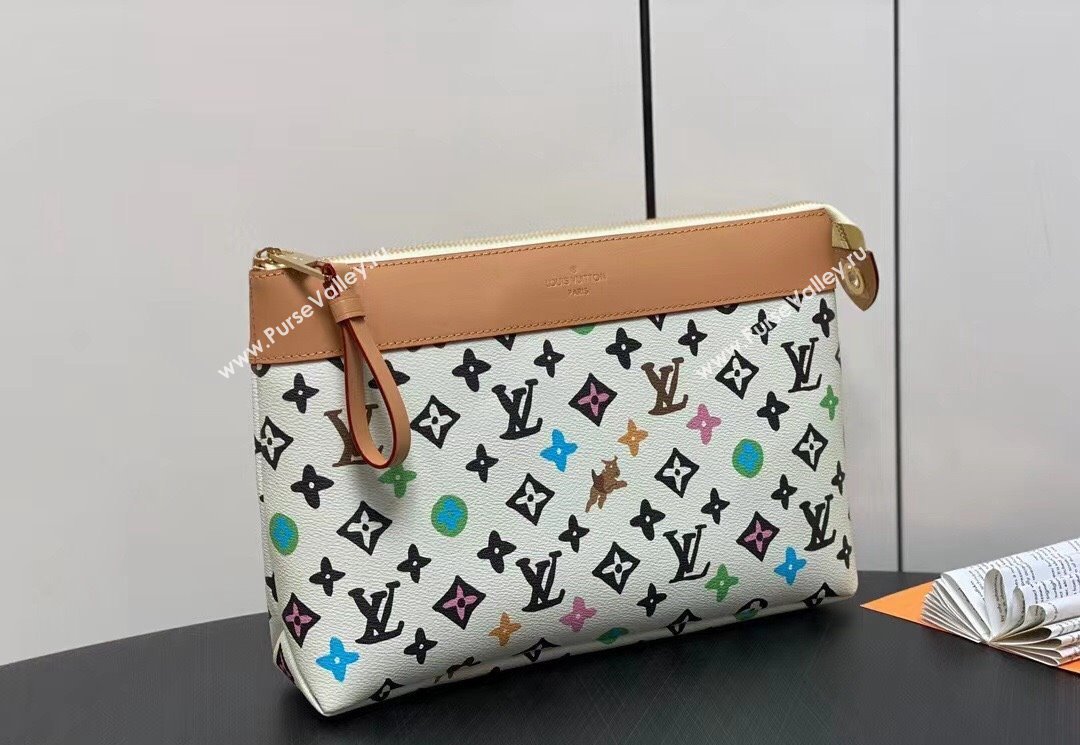 Louis Vuitton Monogram Craggy Canvas Pochette Voyage Souple Bag M83568 Vanilla 2024 (kiki-24040806)