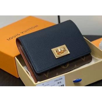 Louis Vuitton Calf leather and Monogram canvas Victorine On My Side Wallet M82640 Black 2024 (kiki-24040822)