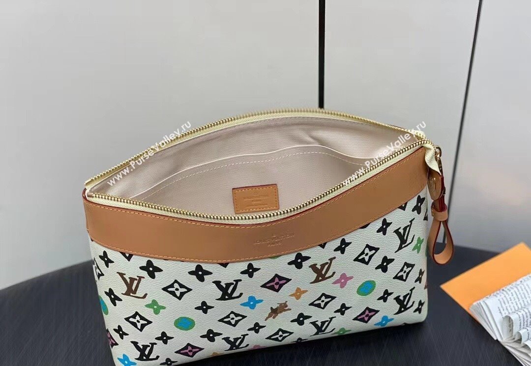 Louis Vuitton Monogram Craggy Canvas Pochette Voyage Souple Bag M83568 Vanilla 2024 (kiki-24040806)