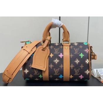 Louis Vuitton Monogram Craggy Canvas Keepall Bandoulière 25 Bag M24849 Chocolate 2024 (kiki-24040807)