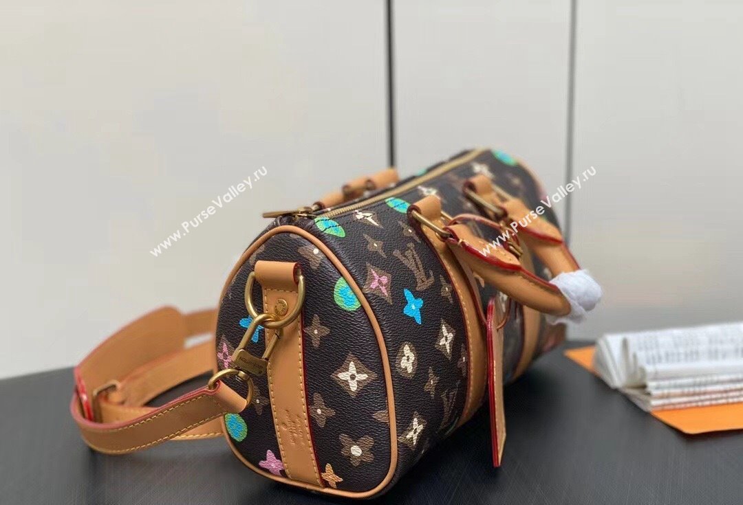 Louis Vuitton Monogram Craggy Canvas Keepall Bandoulière 25 Bag M24849 Chocolate 2024 (kiki-24040807)