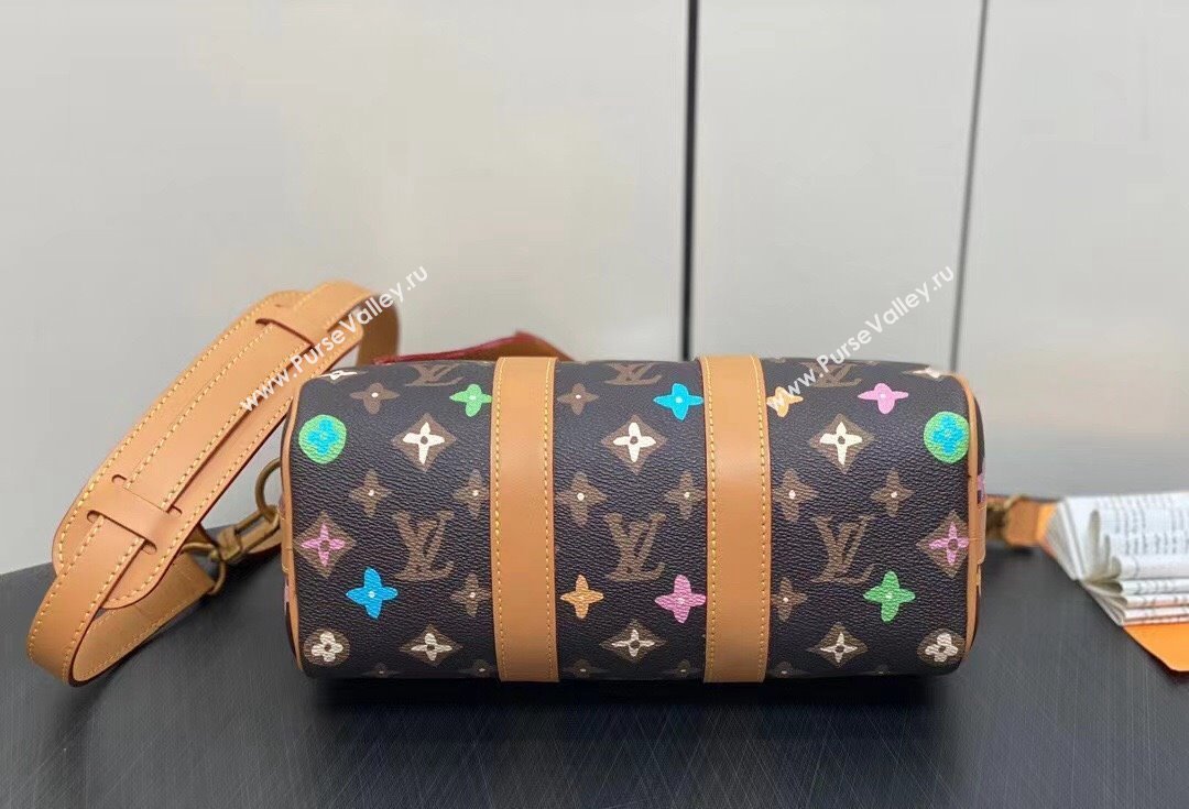 Louis Vuitton Monogram Craggy Canvas Keepall Bandoulière 25 Bag M24849 Chocolate 2024 (kiki-24040807)