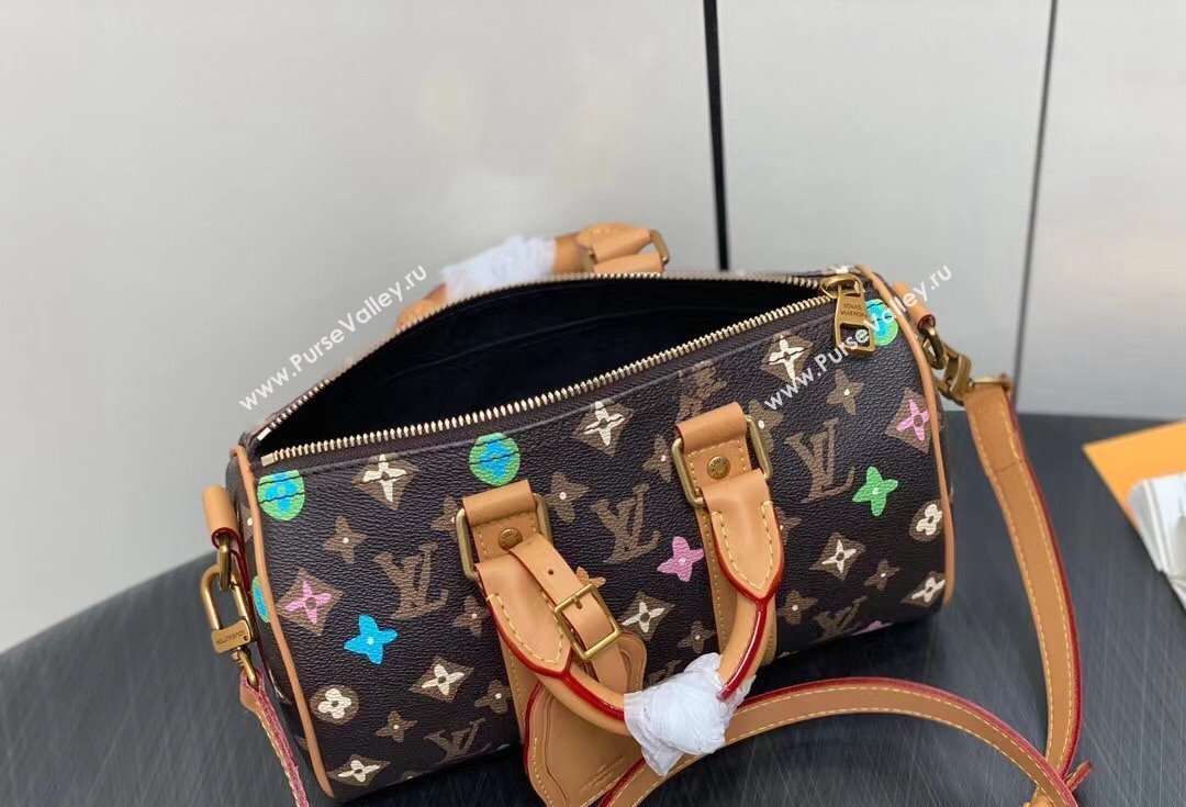 Louis Vuitton Monogram Craggy Canvas Keepall Bandoulière 25 Bag M24849 Chocolate 2024 (kiki-24040807)