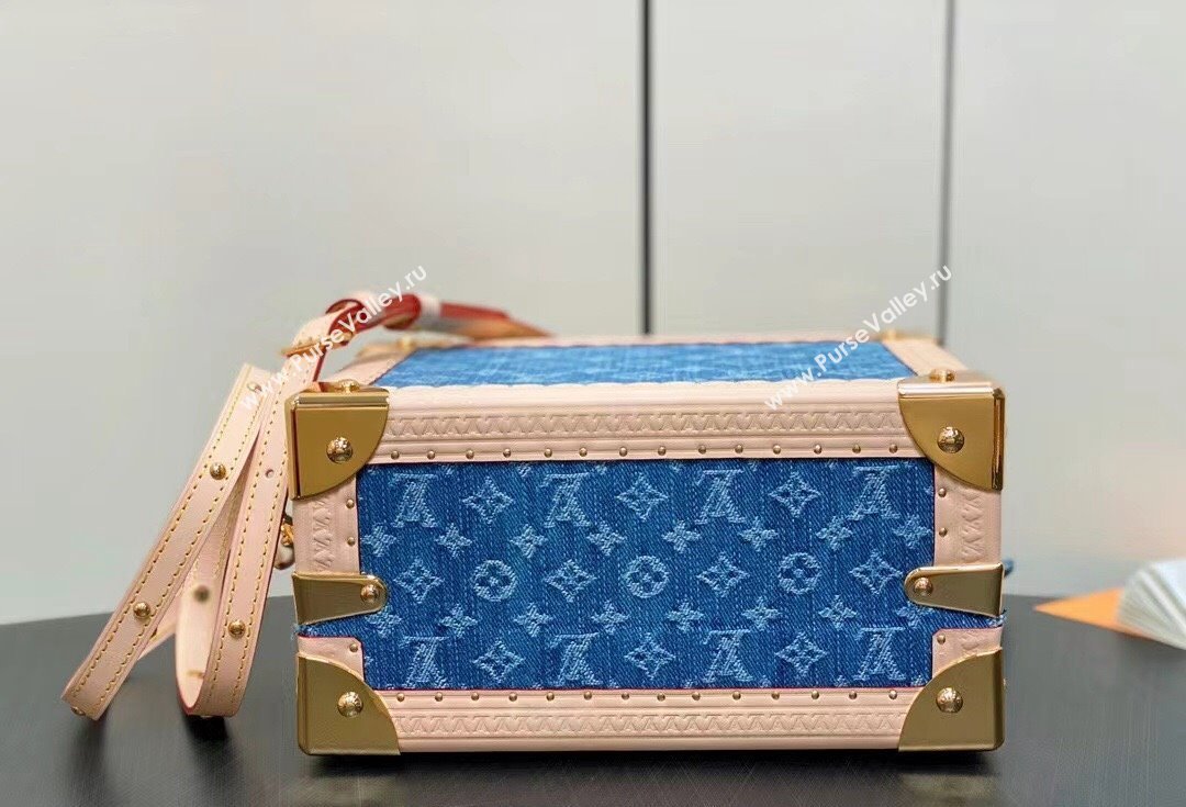 Louis Vuitton Petite Valise Denim Bleu Bag M24161 New LV Remix 2024 (kiki-24040808)