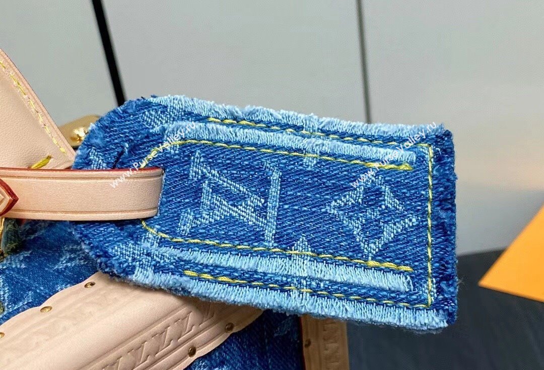 Louis Vuitton Petite Valise Denim Bleu Bag M24161 New LV Remix 2024 (kiki-24040808)