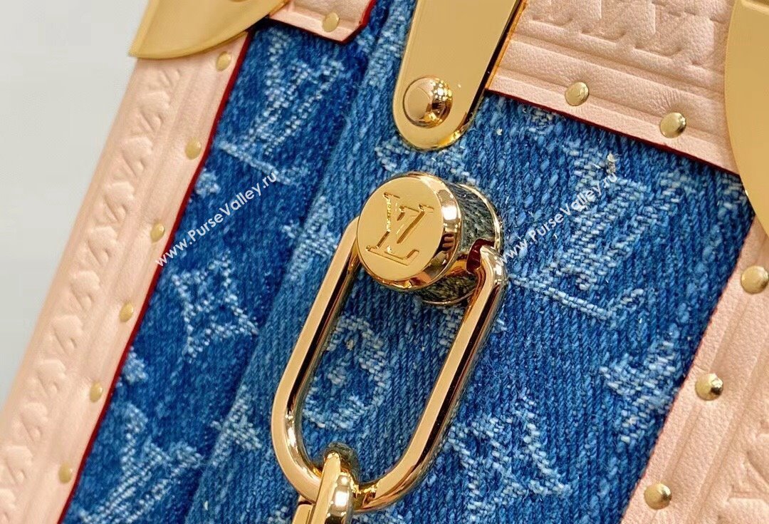Louis Vuitton Petite Valise Denim Bleu Bag M24161 New LV Remix 2024 (kiki-24040808)