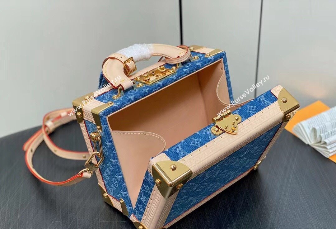 Louis Vuitton Petite Valise Denim Bleu Bag M24161 New LV Remix 2024 (kiki-24040808)