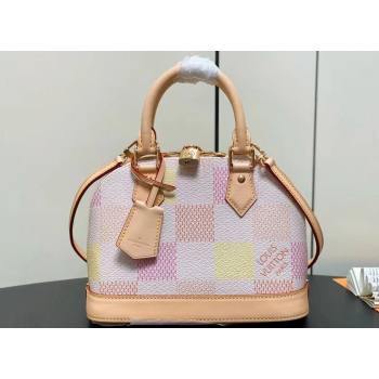 Louis Vuitton Damier canvas Alma BB Bag N40516 Peach Pink 2024 (kiki-24040810)