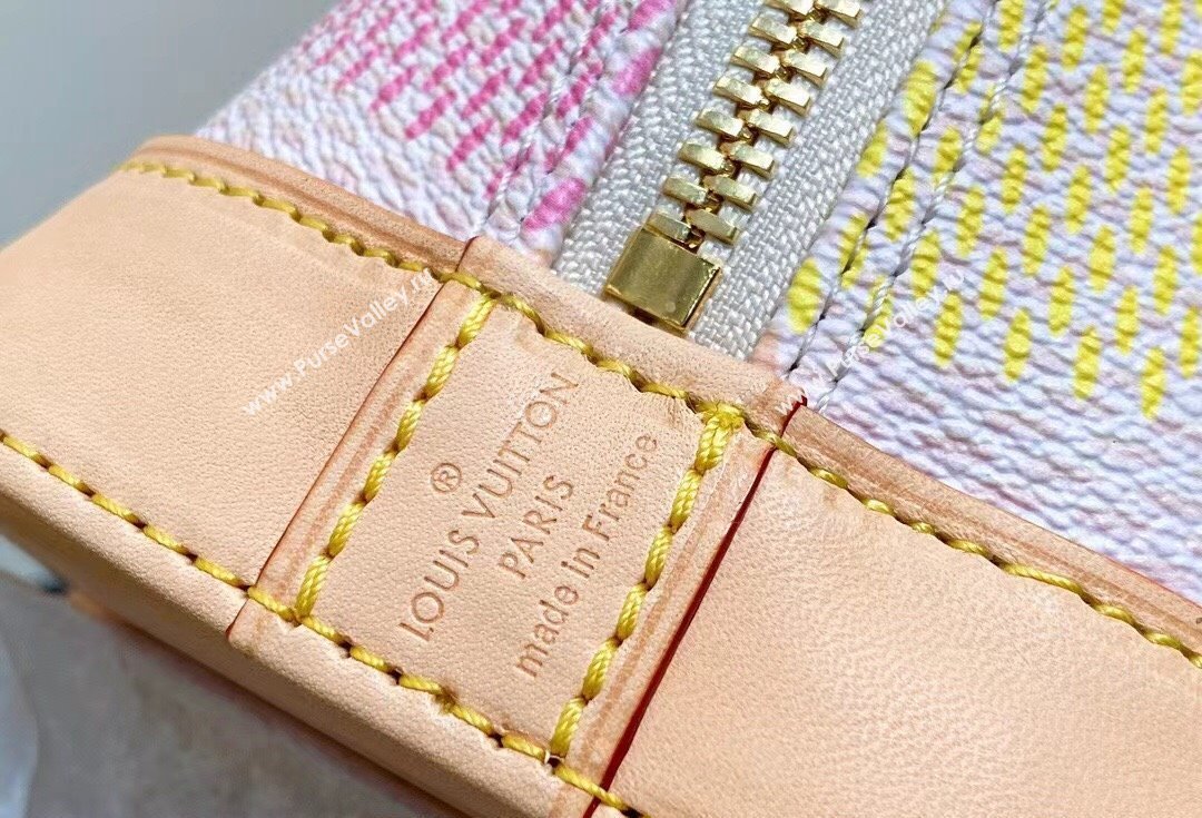 Louis Vuitton Damier canvas Alma BB Bag N40516 Peach Pink 2024 (kiki-24040810)