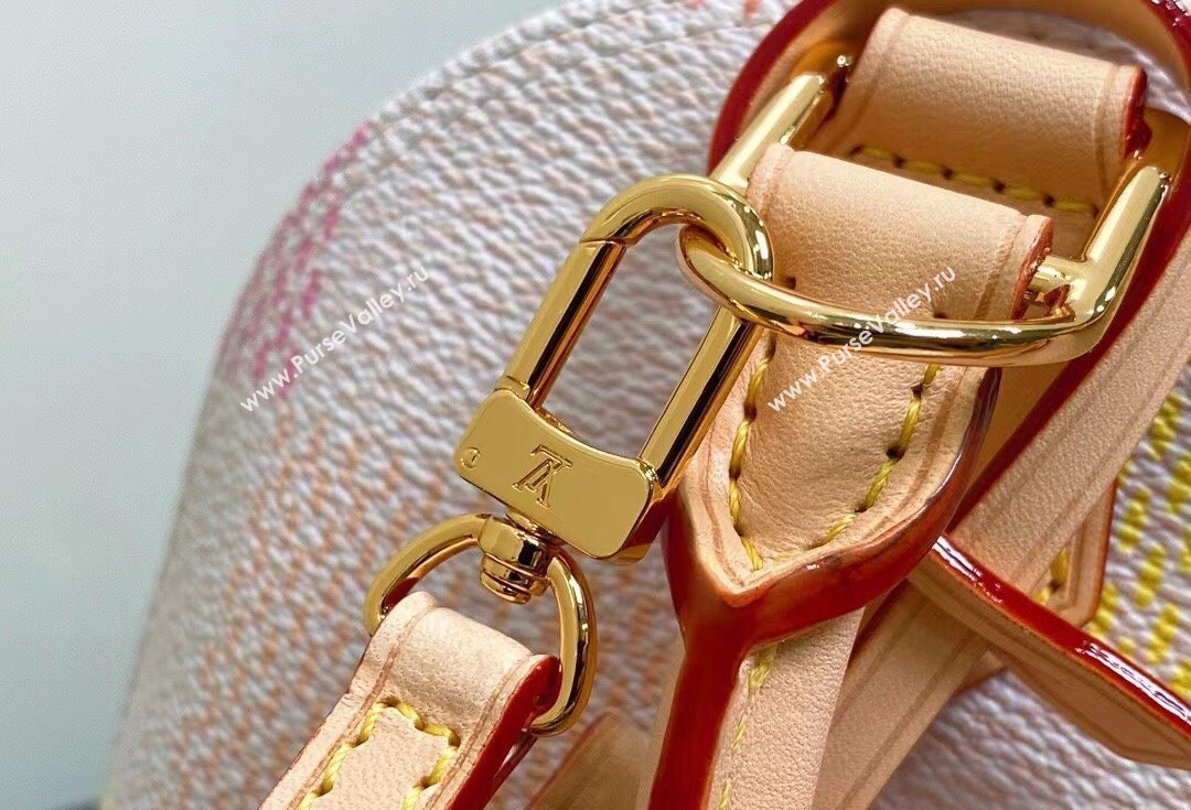 Louis Vuitton Damier canvas Alma BB Bag N40516 Peach Pink 2024 (kiki-24040810)