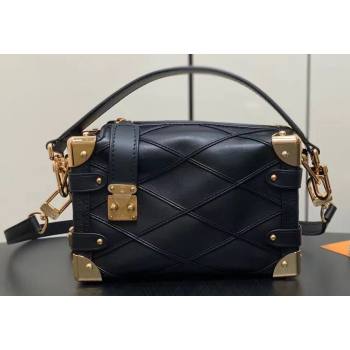 Louis Vuitton malletage Lambskin Side Trunk PM Bag M83030 Black 2024 (kiki-24040809)
