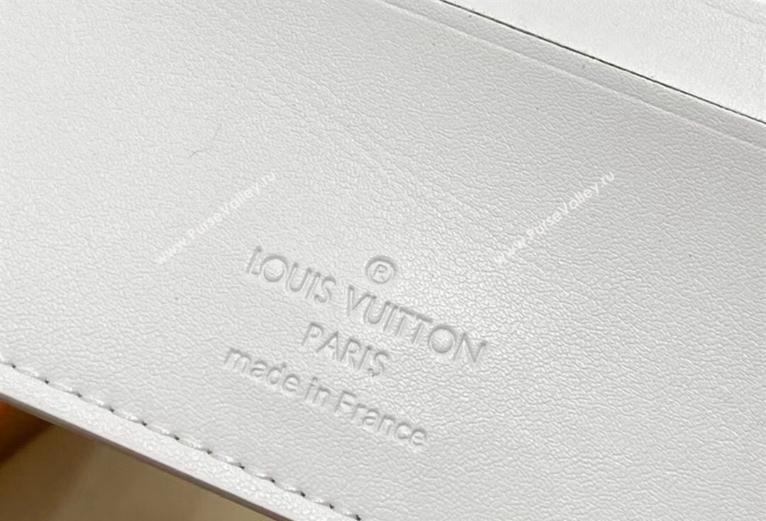 Louis Vuitton Monogram Shadow calfskin leather Multiple Wallet M83380 White/Navy 2024 (kiki-24040819)