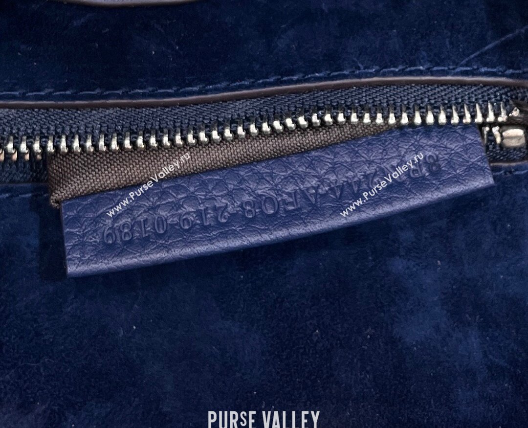 Fendi iconic Peekaboo Mini Bag blue Selleria with topstitches 2024 (chaoliu-24040936)