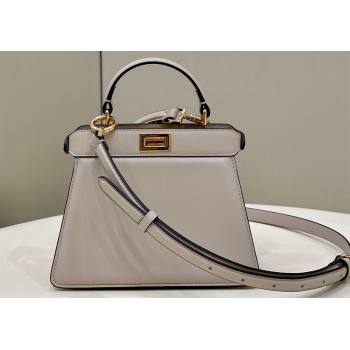 Fendi Peekaboo ISeeU Petite Bag in nappa Leather Dove Gray 2024 (chaoliu-24041010)