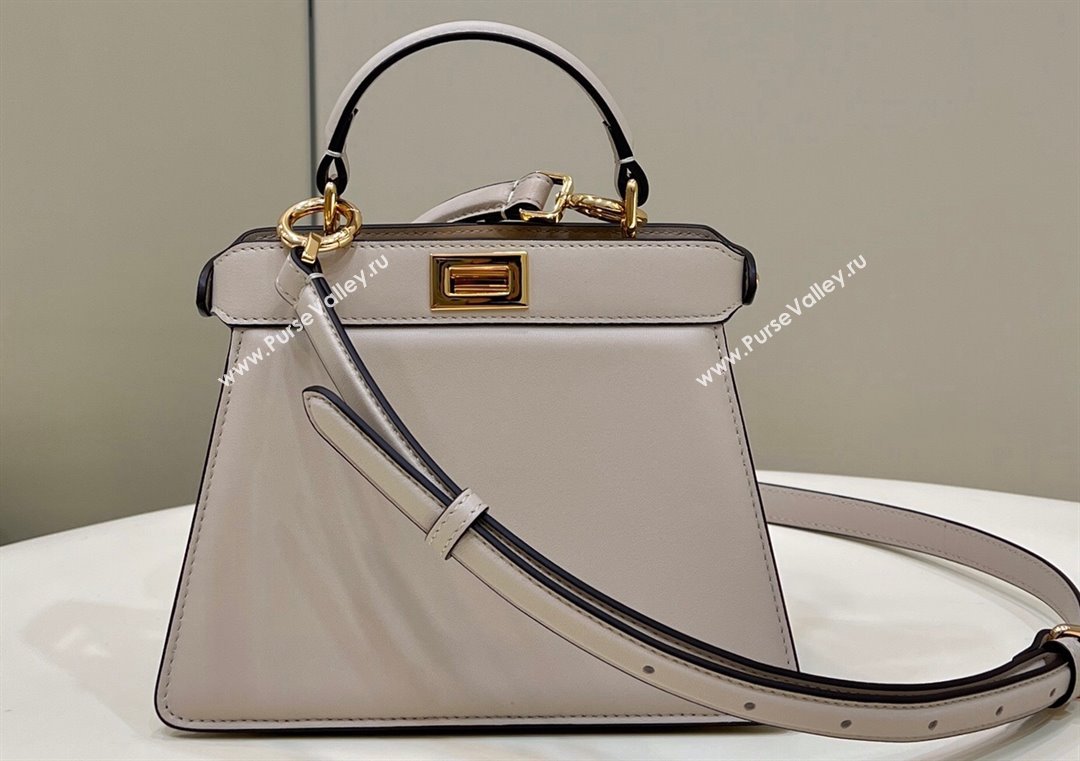 Fendi Peekaboo ISeeU Petite Bag in nappa Leather Dove Gray 2024 (chaoliu-24041010)