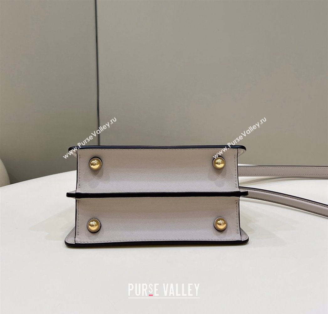 Fendi Peekaboo ISeeU Petite Bag in nappa Leather Dove Gray 2024 (chaoliu-24041010)