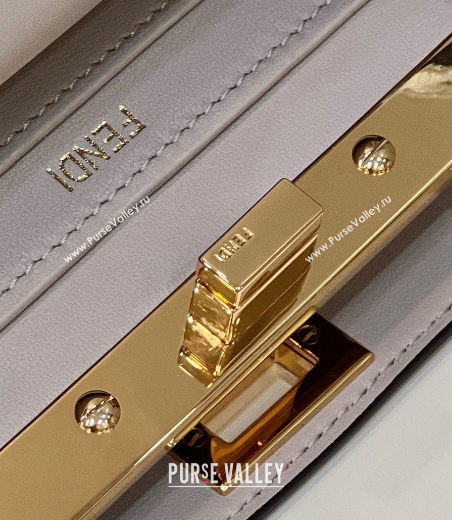 Fendi Peekaboo ISeeU Petite Bag in nappa Leather Dove Gray 2024 (chaoliu-24041010)