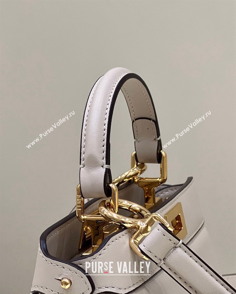 Fendi Peekaboo ISeeU Petite Bag in nappa Leather Dove Gray 2024 (chaoliu-24041010)