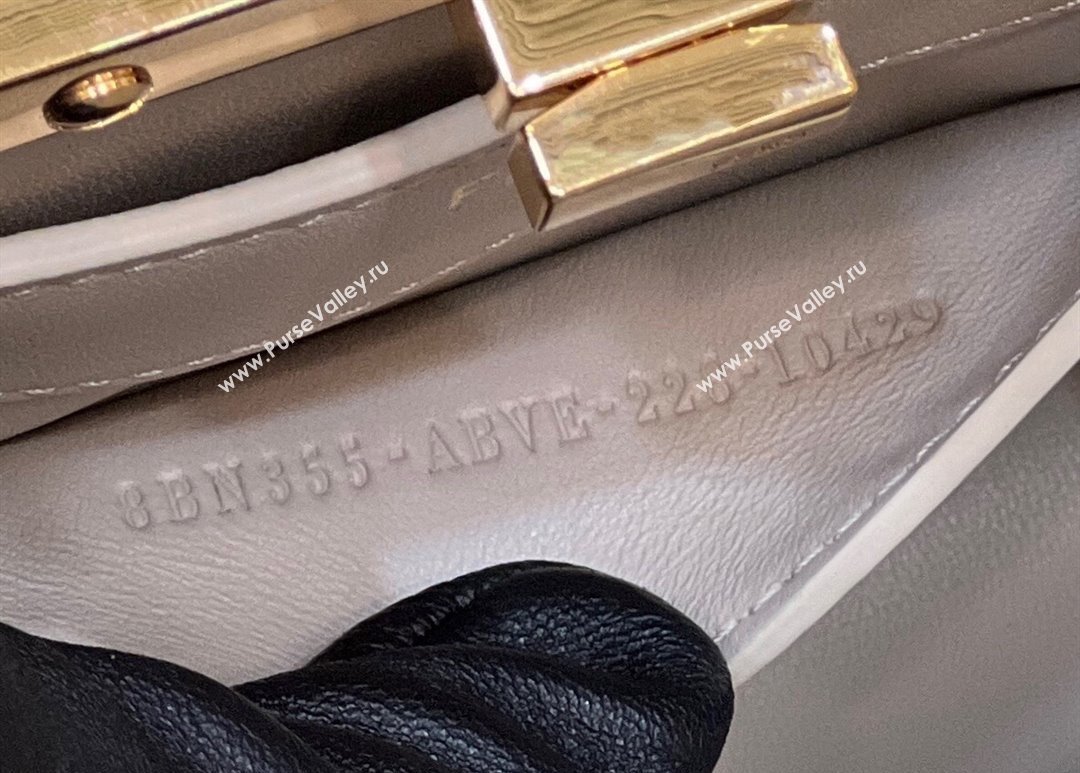 Fendi Peekaboo ISeeU Petite Bag in nappa Leather Dove Gray 2024 (chaoliu-24041010)