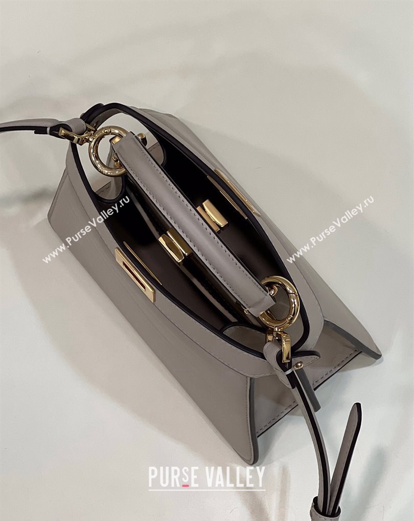 Fendi Peekaboo ISeeU Petite Bag in nappa Leather Dove Gray 2024 (chaoliu-24041010)