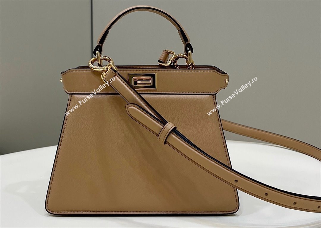 Fendi Peekaboo ISeeU Petite Bag in nappa Leather Beige 2024 (chaoliu-24041011)