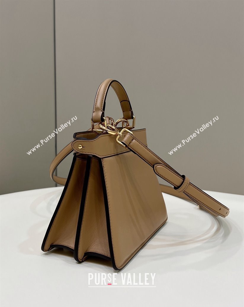 Fendi Peekaboo ISeeU Petite Bag in nappa Leather Beige 2024 (chaoliu-24041011)