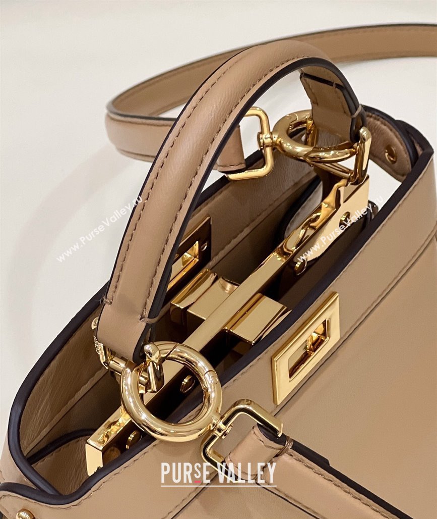 Fendi Peekaboo ISeeU Petite Bag in nappa Leather Beige 2024 (chaoliu-24041011)
