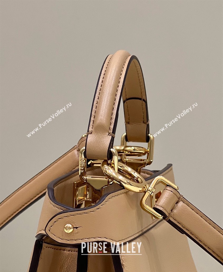 Fendi Peekaboo ISeeU Petite Bag in nappa Leather Beige 2024 (chaoliu-24041011)